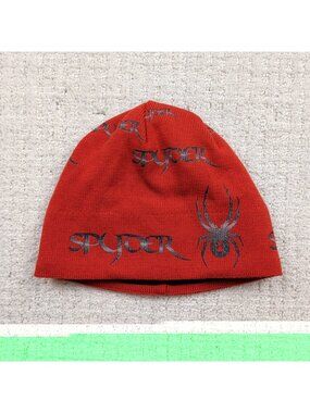 Y2K Spyder Beanie Hiking Gorpcore Ski Snowboard 2000's Grunge Alt Goth Orange